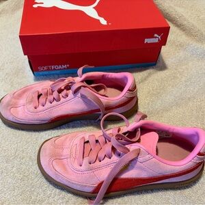 Puma Women's Pink and Red SoftFoam Sneakers